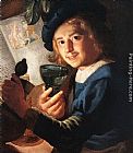 Gerrit Van Honthorst Canvas Paintings - Young Drinker